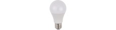 E27 9,5W LED pære, 100-240V - A60, 900lm, 6500K, AC/DC, opal glas