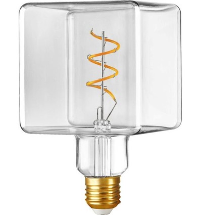 E27 4W LED Filament Ice Cube C95 dæmpbar - 270lm, 2500K, klar glas