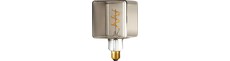 E27 4W LED Ice Cube filament pære - C95, dæmpbar, 2200K, røgfarvet glas