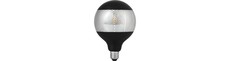 E27 4W dæmpbar LED pære - G125, Laser Leaf, sort/sølv, 120lm, 2500K