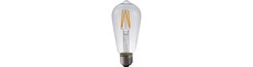 E27 4W dæmpbar LED Rustika pære - ST58, filament, 2500K, klar glas