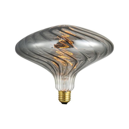 E27 4W XXL Flex Ufo filament pære - 100lm, dæmpbar, røgfarvet glas, 2200K