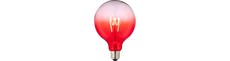 E27 4W dæmpbar LED pære - G125, rød, Flex Filament, 140lm