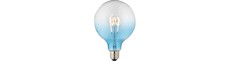 E27 4W dæmpbar LED pære - G125, Flex Filament, Blå, 140lm
