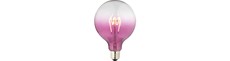E27 4W dæmpbar LED filament pære - G125, Flex Globe, lilla glas, 140lm