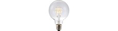 E27 4,5W dæmpbar LED pære - G95, Filament Flex, 2200K, 190lm, klar glas