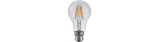 BA22d 4W dæmpbar LED pære - A60, filament, 320lm, 2500K, klart glas