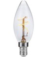E14 1,5W Slim Flex Filament kronepære - C35, 150lm, 2200K, klar glas