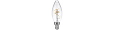 E14 3,2W dæmpbar Slim Flex LED kronepære - C35, 2200K, filament, klar glas