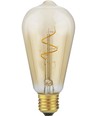 E27 2,9W dæmpbar LED pære - Slim Flex Filament, ST64, 2200K, Gold, 250lm