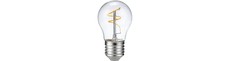 E27 3,2W dæmpbar LED kronepære - G45, Slim Flex Filament, 2200K, klar glas