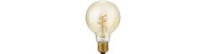 E27 4,2W dæmpbar LED Slim Flex filamentpære - G80, 470lm, 2200K, guld glas