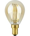 E14 2,9W dæmpbar LED kronepære - G45, filament, 2200K, guld glas, 250lm