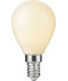 E14 2,5W dæmpbar LED kronepære - G45, opal glas, 2500K, filament
