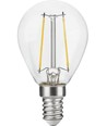 E14 2,5W dæmpbar LED kronepære - G45, filament, klar glas, 2700K