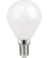 E14 4,7W dæmpbar LED kronepære - G45, filament, opal glas, 2700K