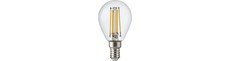E14 4,7W dæmpbar LED kronepære - G45, filament, klar glas, 2700K