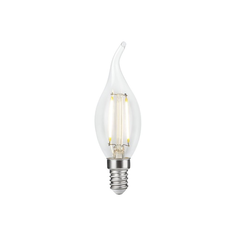 E14 2,5W dæmpbar LED kertepære med tip - C35, filament, klar, 2700K - Dæmpbar : Dæmpbar, Kulør : Varm
