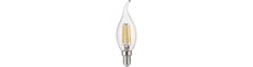 E14 4,7W dæmpbar LED kronepære med tip - C35, filament, klar glas, 2700K