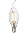 E14 4,7W dæmpbar LED kronepære med tip - C35, filament, klar glas, 2700K