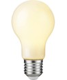 E27 4,7W dæmpbar LED pære - A60, opal glas, filament, 2700K