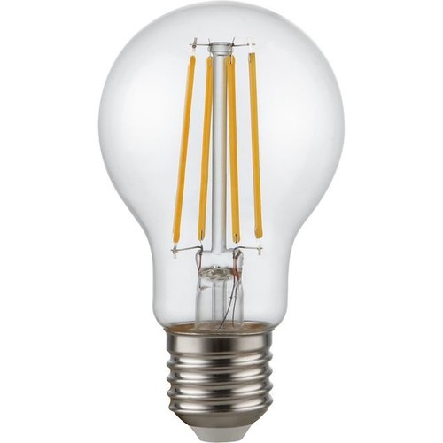 E27 6,5W dæmpbar LED filamentpære - A60, 810lm, klart glas, 2700K