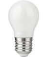 E27 2,9W dæmpbar LED kronepære - G45, opal glas, filament, 2700K