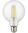 E27 4,7W dæmpbar LED globepære - G95, filament, 2500K, 470lm, klar glas