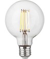E27 4,7W dæmpbar LED globepære - G95, filament, 2500K, 470lm, klar glas