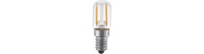 E14 1,5W LED rørpære - 6cm, 100lm, 2500K, klart glas