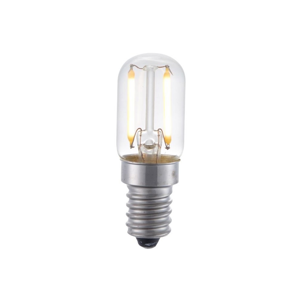 E14 1,5W LED rørpære - 6cm, 100lm, 2500K, klart glas - Kulør : Ekstra varm