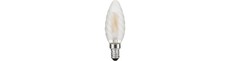 E14 4W dæmpbar LED kertepære - Twisted, 320lm, 2500K, mat glas, snoet filament