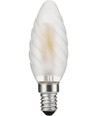 E14 4W dæmpbar LED kertepære - Twisted, 320lm, 2500K, mat glas, snoet filament