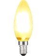 E14 4W dæmpbar LED kertepære - Twisted, 320lm, 2500K, mat glas, snoet filament