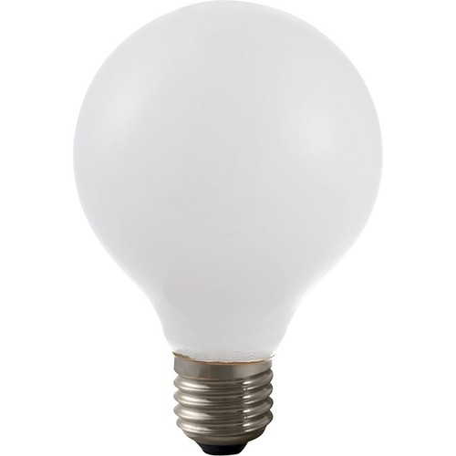 E27 4W dæmpbar LED globepære - G80, opal glas, 2500K, filament