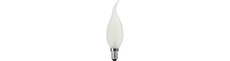 E14 2W dæmpbar LED kertepære med tip - C35, 140lm, mat glas, filament