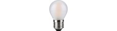 E27 4W dæmpbar LED kronepære - G45, filament, mat glas, 2500K