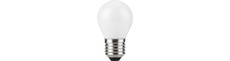 E27 4W dæmpbar LED kronepære - G45, filament, opal glas, 2500K