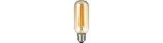 E27 6,5W dæmpbar LED rørpære - 13cm, filament, 2200K, gyldent glas