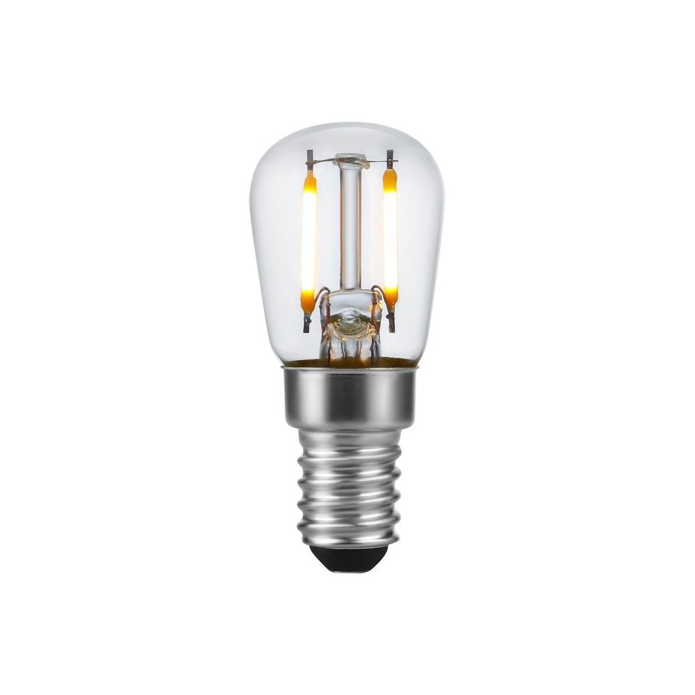 E14 1,5W LED filament pære - 140lm, 2500K, klar, Pygmy 6cm - Kulør : Ekstra varm