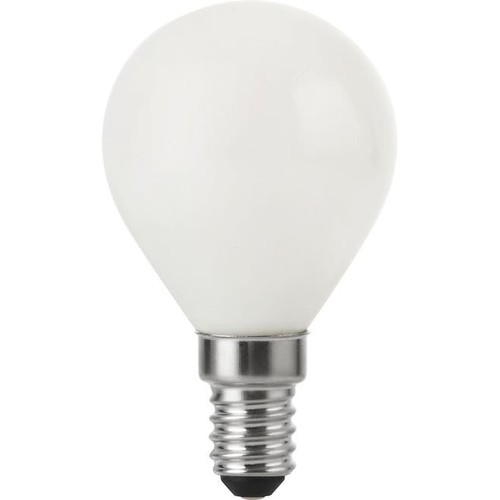 E14 4W dæmpbar LED kronepære - G45, opal glas, 2500K, 310lm