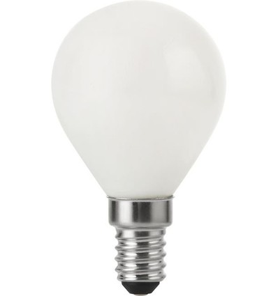 E14 4W dæmpbar LED kronepære - G45, opal glas, 2500K, 310lm