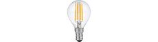 E14 4W dæmpbar LED kronepære - G45, filament, 2200K, klar glas