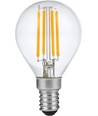 E14 4W dæmpbar LED kronepære - G45, filament, 2200K, klar glas