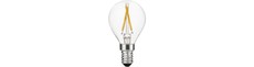 E14 2W dæmpbar LED kronepære - G45, filament, 2500K, klar glas