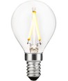 E14 2W dæmpbar LED kronepære - G45, filament, 2500K, klar glas