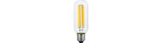 E27 6,5W dæmpbar LED filament rørpære - 13cm, 2500K, klart glas, 600lm