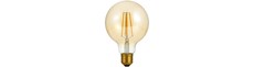 E27 4W dæmpbar LED globepære - G95, filament, 2200K, gyldent glas, 350lm
