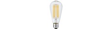 E27 5,5W dæmpbar LED filamentpære - ST64 Rustika, 460lm, 2200K, klart glas