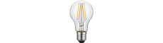 E27 4W dæmpbar LED filamentpære - A60, 2200K, klart glas, 360lm